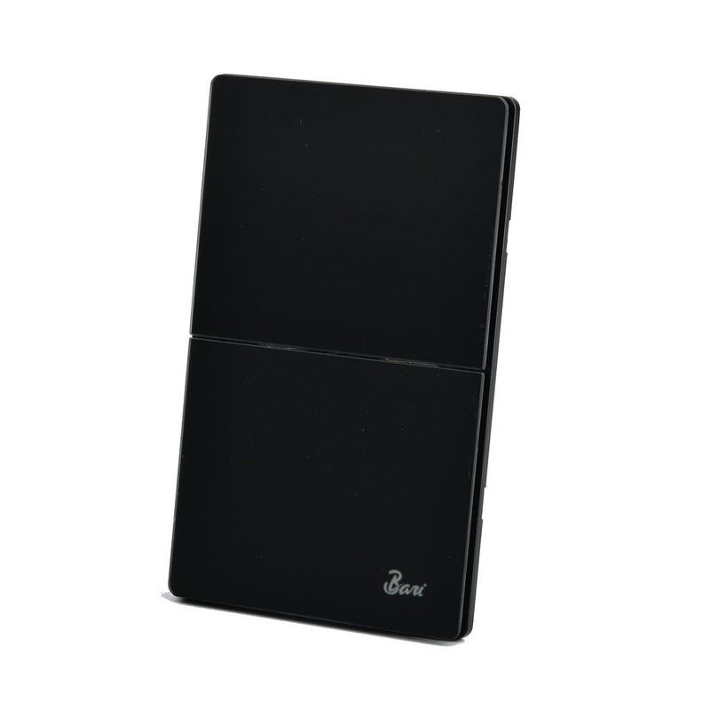 Interruptor Doble Serie Spento Color Negro Mate Ref. Int.14.02 Marca Bari