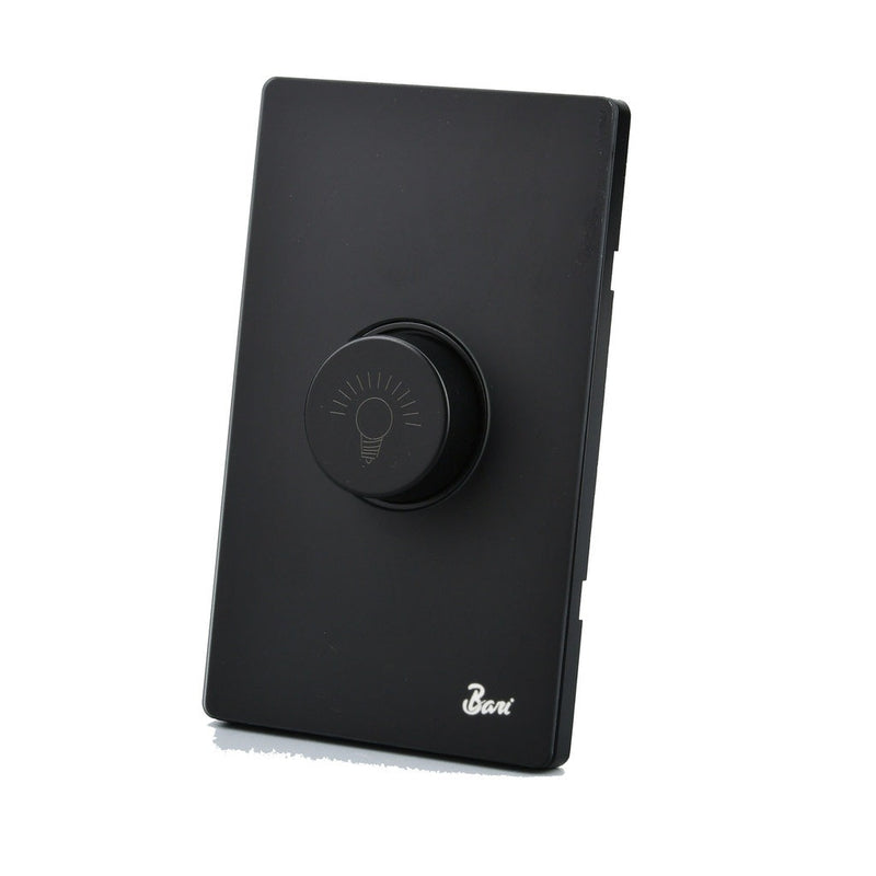 Interruptor Tipo Dimmer Serie Spento Color Negro Mate Ref. Int.14.09 Marca Bari