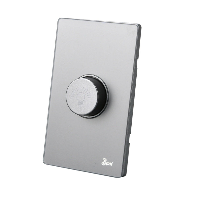 Interruptor Tipo Dimmer Serie Cenere Color Gris Mate Ref. Int.15.09 Marca Bari