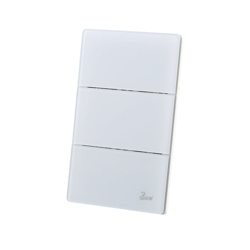 Interruptor Triple Serie Nebbia Color Blanco Mate Ref. Int.16.03 Marca Bari