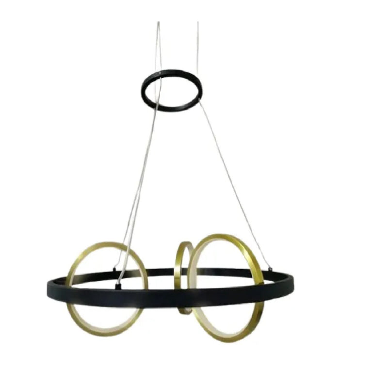 Lampara Led Inteligente 3 Aros Colgante C/Cr Dimerizable 22W 2700K+6500K Negro Ref. 005247 Hea Light