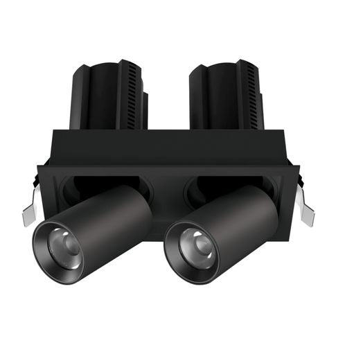 Lampara Led Integ T/Bala Cuad. Emp. 24W 3T/Cri90+ Doble C/Negro Ref. Gal24Cn / 504244 Marca Lucerna