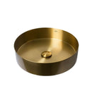 Lavamanos Redondo De Sobreponer Acero Inox 40Cm De Diametro Dorado Ref. Wbtd39G Marca Bm