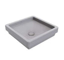 Lavamanos Cuadrado De Sobreponer 39 Cm Art Q Finecraft Graphite / Grafito Ref. Nvlav7744 Marca Nova