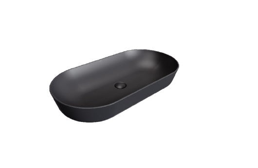 Lavamanos Ovalado De Sobreponer 80 Cm Art Round Finecraf Noir / Negro Ref. Nvlav7763 Marca Nova