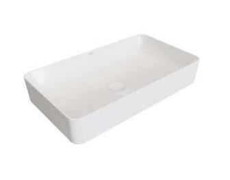 Lavamanos Rectangular De Sobreponer 60Cm Art Square Finecraft Blanco Brillante Lav7781 Marca Nova