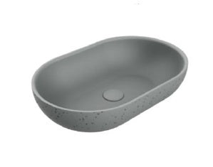 Lavamanos Ovalado De Sobreponer 53 Cm Loop Signature Dark Grey Ref. Nvlav7852 Marca Nova