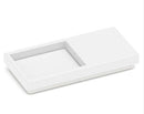 Lavamanos Rectangular De Sobreponer 80 Cm Horizon Skylines Blanco Mate Ref. Rola0074 Marca Roca