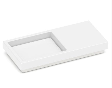 Lavamanos Rectangular De Sobreponer 80 Cm Horizon Skylines Blanco Mate Ref. Rola0074 Marca Roca