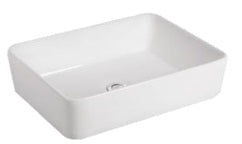 Lavamanos Rectangular De Sobreponer 48 Cm X 38 Cm X 13 Cm Color Blanco Ref.Lav-12 Marca Unique