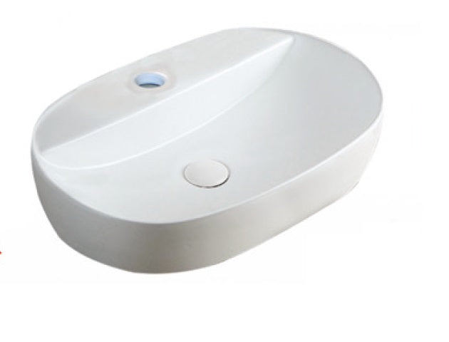 Lavamanos Oval De Sobreponer 60 Cm X 40 Cm X 12 Cm Blanco Ref.Lav-84 Marca Unique