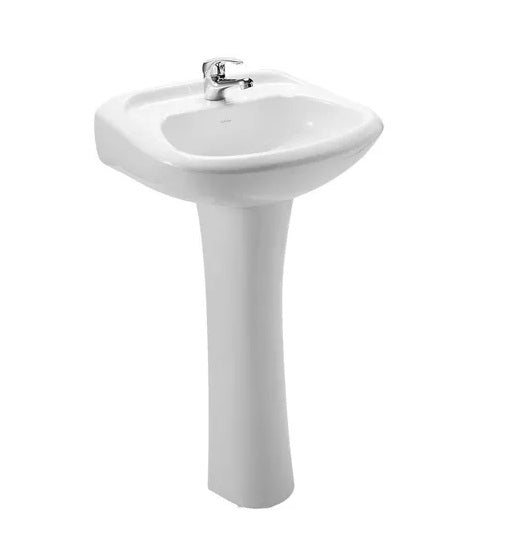Lavamanos Con Pedestal Serie Chelsea Plus / Preponchado 4"- 8" Blanco Ref. Cs005861321 Venceramica