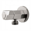 Llave De Arresto Cromada De 1/2" X 1/2" Macho-Hembra Con Roseta Blister Ref. Llaa Marca Bm
