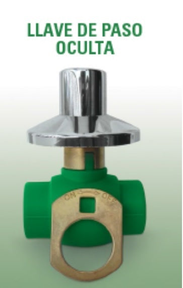 Llave / Valvula De Bola De 25 Mm Tipo Oculta ( Empotrable ) Ref. Dsw127 Marca Donsen