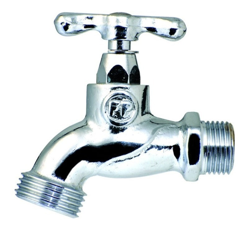 Llave De Chorro / Llave De Manguera De 1/2" Tipo Mariposa Cromada Ref. 02Ma53 Marca Fp