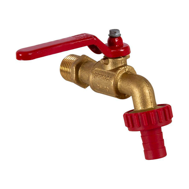 Llave De Chorro / Llave De Manguera 1/2" Liviana Paso Rapido Ref. 053-04P-R Marca Grinaca