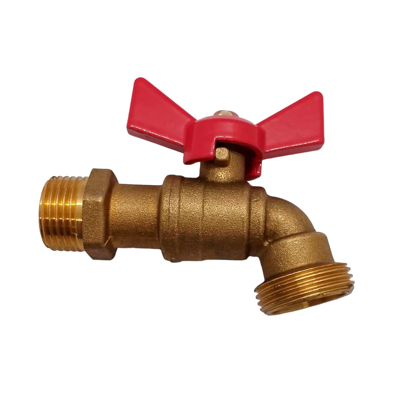 Llave De Paso / Valvula De Bola 1/2" P/Manguera Anti-Exp Niq. Ref. 054-04Pn Marca Grinaca