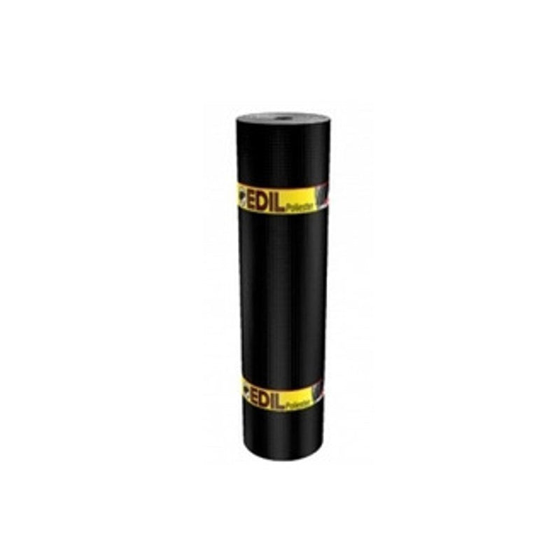 Manto Asfaltico Poly Reforzado Con Tela De Poliester 4 Mm Espesor 1 X 10 Mts Marca Edil