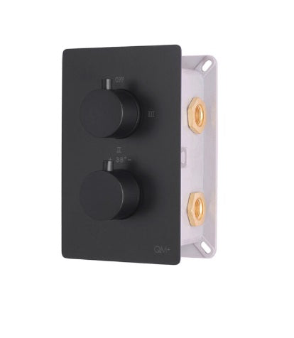 Monomando / Mezclador / Mixer Termostatico Qm+ 3 Funciones P/Ducha Serie Supreme Negro Black Qualit