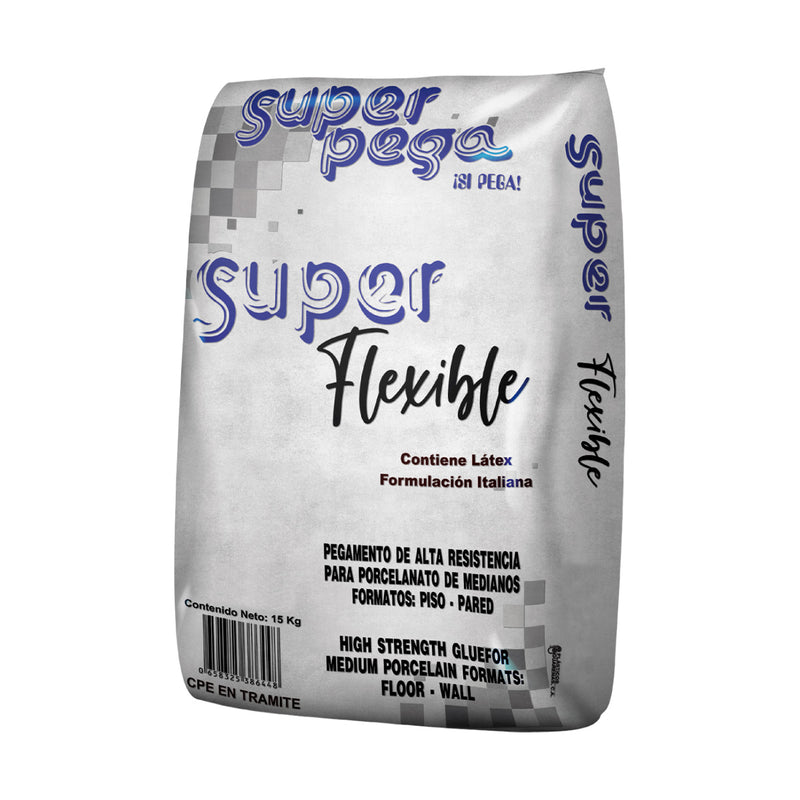 Pego Gris Super Flexible 15 Kg Marca Super Pega