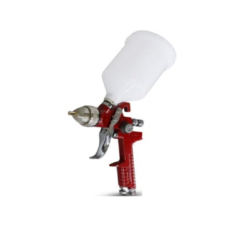 Pistola P/ Pintar Gravedad V/ Plast 600 Ml 50 Psi Boq. 1.3Cm Rojo Ref. H279-13 / 424035 Marca Brufer