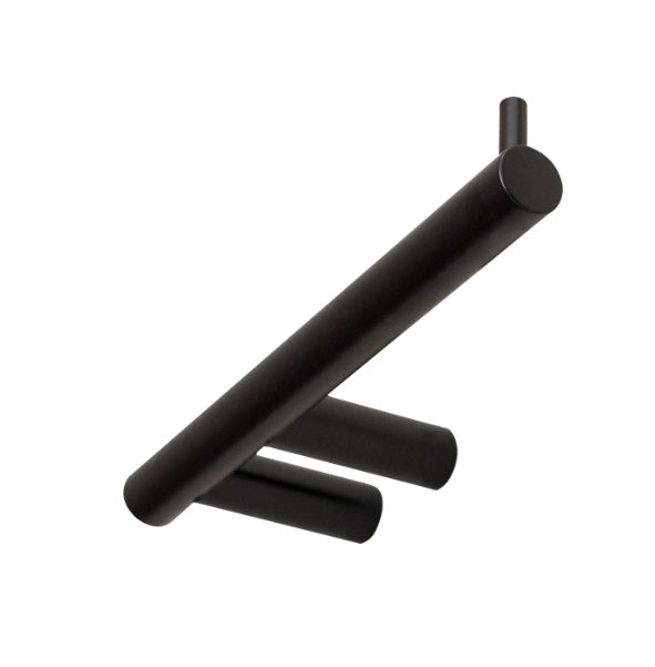 Porta Rollo / Papel Higienico Doble Fijacion Linea Coral Negro Marca Kubo