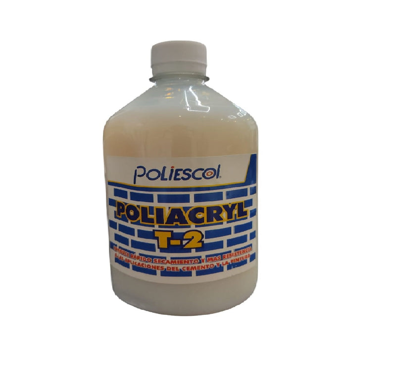 Resina Poliacryl T-2 Impermeabilizante 1/4 Galon Ref. 1.4Gl / 08-03005 Marca Poliescol