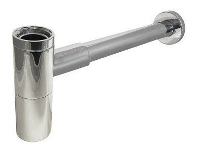 Sifon Para Lavamanos Cromado De 1 1/4" Con Tapon De Registro Serie Deluxe Ref. 35Acc651 Marca Fp