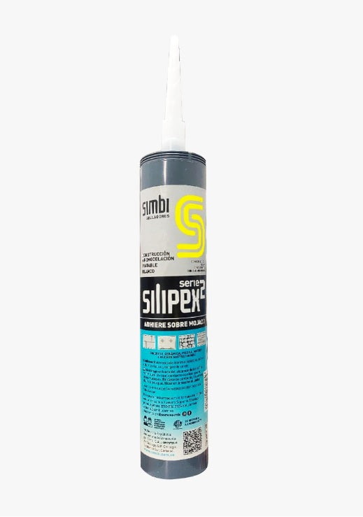 Sellador Serie 2 Blanco Cartucho 280 Ml Adhiere Sobre Mojado Ref.1020350024 / 001089 Marca Silipex