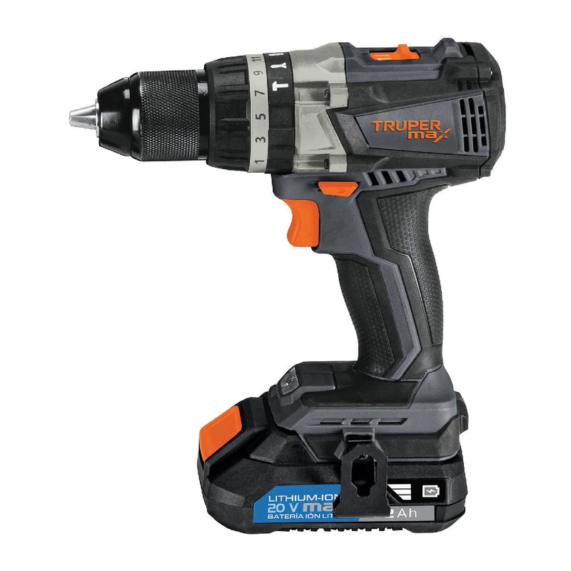 Taladro Rotomartillo Inalambrico 1/2" 20V 2 Bat+Carg+Mal Mod.101453 Max-20R Ref. K1453 Marca Truper