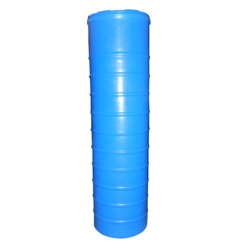 Tanque De Agua Cap. 1150 Lts Tipo Cilindrico ( 0.80 X 2.30 Mts) Azul Ref. Tpe 1150A Marca Deco Glass