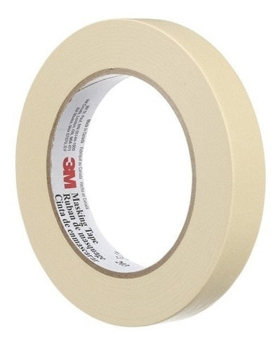 Tirro O Cinta De Enmascarar De 1" X 55 Mts Blanco Masking Tape 201 Ref. 201+1 Marca 3M