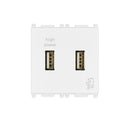 Toma Usb Doble ( Taco ) De Alimentacion 5V 1.5 A 2 Mod Serie Plana Color Blanco Ref-14295 Vimar