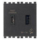 Toma Usb Doble ( A+C) De Alimentacion 5V 3A 2 Mod Serie Arke Color Gris Ref.19295.Ac Vimar