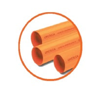 Tubo De Pvc Para Agua Servida Reforzado De 75 Mm X 3 Mts (3" X 3 Mts) Naranja Ref. T10203 Uniteca