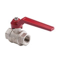 Llave / Valvula De Bola De 1 1/4" Pesada Mango Rojo Paso Completo Ref. 01B112 Marca Fp