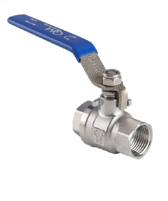 Llave - Valvula De Paso De Bola Qm Acero Inox 304 1/2" Ref. Qm Usa.602.012.Inox Marca Quality Metal