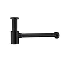Sifon Para Lavamanos Negro Mate De 1 1/4" Con Tapon De Registro Ref. 35Acc52N Marca Fp