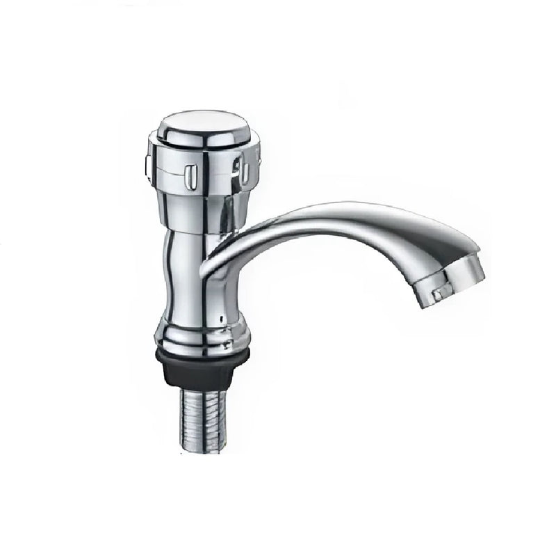 Llave Para Lavamanos Acero Inox. Cromo Ref. Lll-A124 Marca Semilic