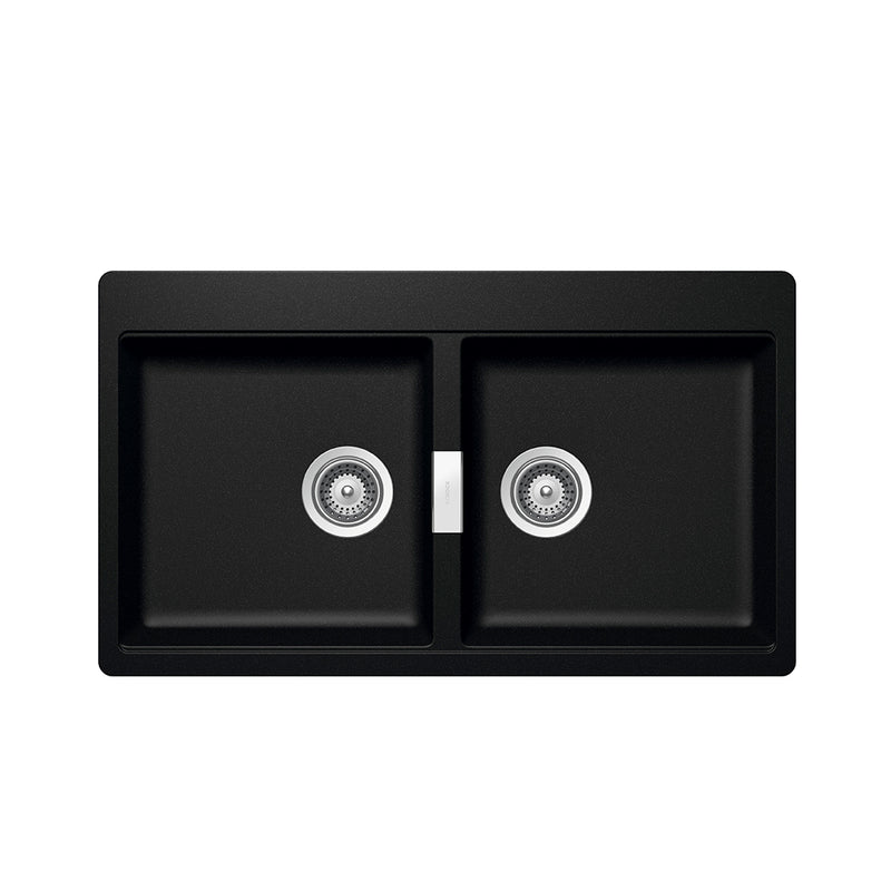 Fregadero De Cuarzo Horizont Magma 02Fdhorn200Mag 2 Pon 38,7 Cm X 38,7Cm X 30,6 Cm Marca Schock