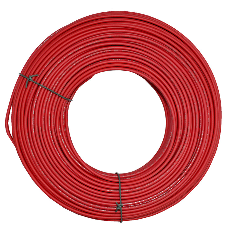Cable Thw Nro. 4 Awg 75°C 600V / Color Rojo Rollo 100 Mts Marca Cablesca
