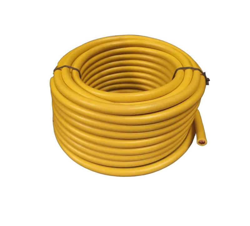 Cable Para Maquina De Soldar Nro. 2 Por Metro Color Amarillo Marca Cablesca