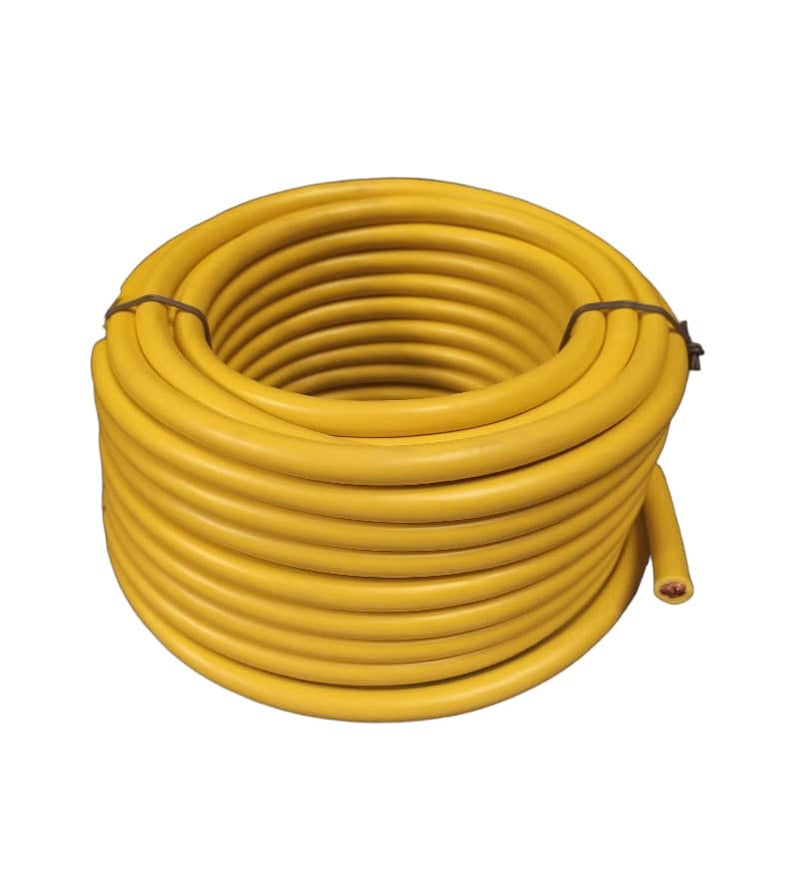 Cable Para Maquina De Soldar Nro. 4 Por Metro Color Amarillo Marca Cablesca