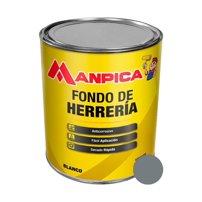 Fondo De Herreria 1 Gl Color Gris Ref. Sfh-600-10 Marca Manpica