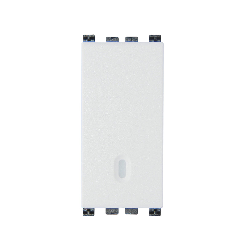 Interruptor Sencillo ( Taco ) 1P 16Ax 120-250V Color Blanco Serie Arke  Ref. 19001.B Marca Vimar