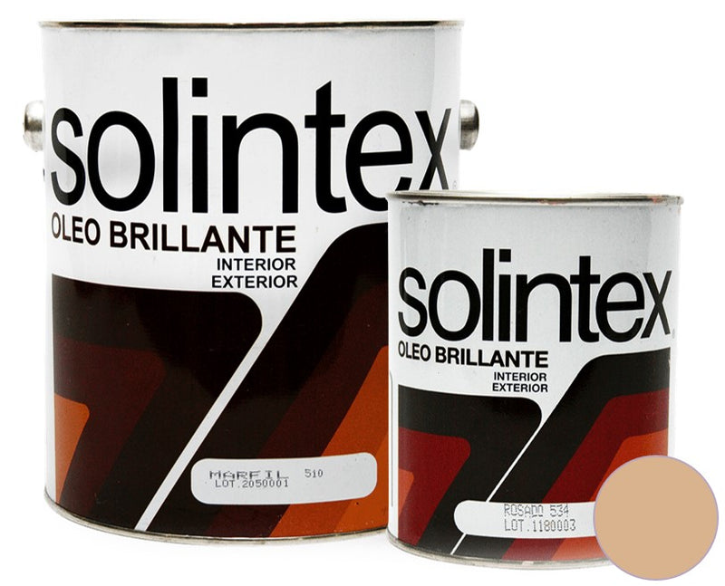 Pintura Oleo Brillante Color 510 1/4 Gl Color Marfil Marca Solintex