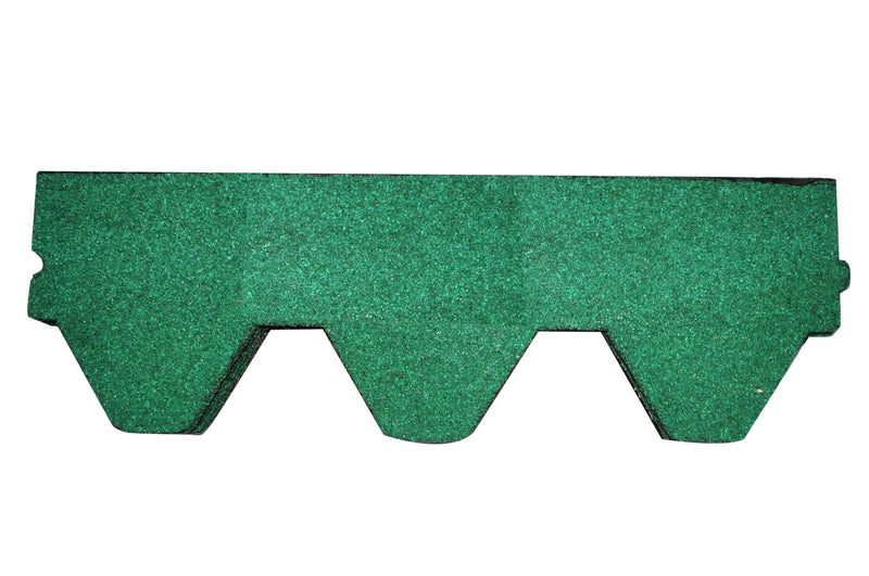 Teja Asfaltica Color Verde / Paq De 3 Mt2 Mod. Eko Teja Hexagonal Marca Cindu
