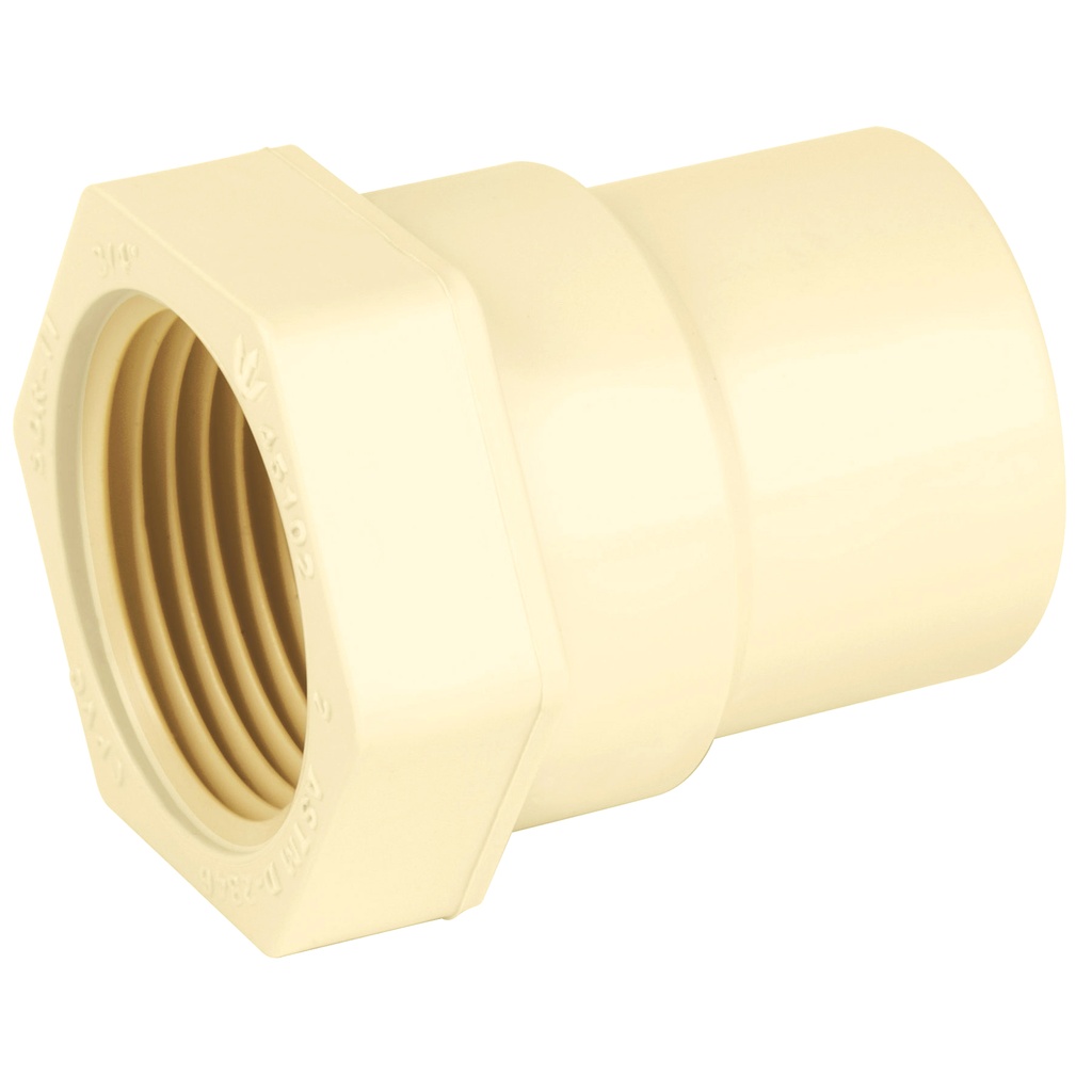 ADAPTADOR HEMBRA DE CPVC 1/2" REF. 1000000444 MARCA TUBRICA