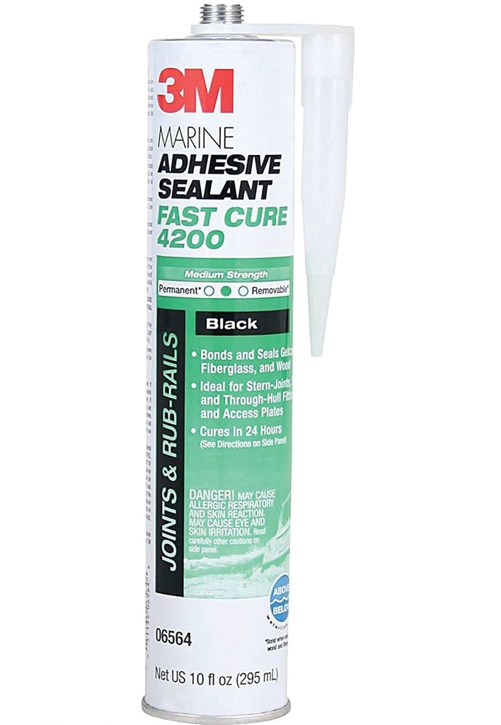ADHESIVO / SELLADOR MARINO SEALANT CURADO RAPIDO 4200FC WHITE 295 ML MARCA 3M