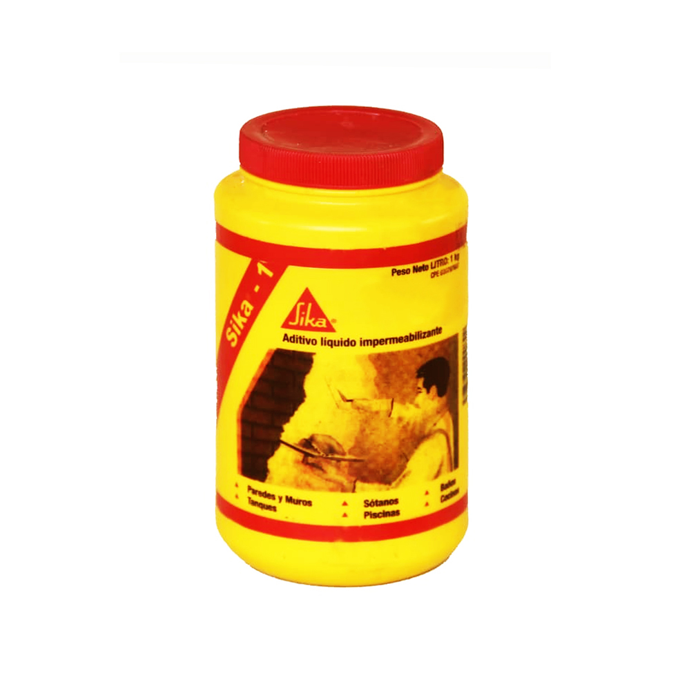 SIKA 1 - LITRO ADITIVO HIDROFUGO IMPERMEABILIZANTE PARA CONCRETO REF. 110022 MARCA SIKA